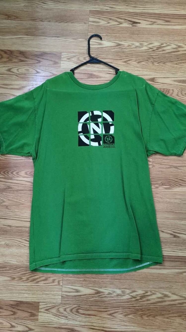 Vintage 90s/Y2K Nautica Jeans Co. Graphic Tee - Green - Size XL